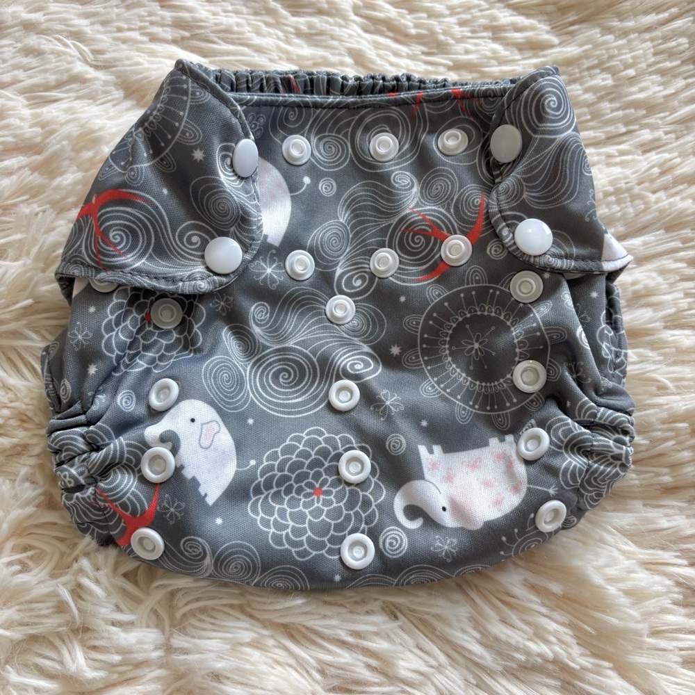 Smart Bottoms Too Smart Cover 3.1 Grey Elephant Eloise